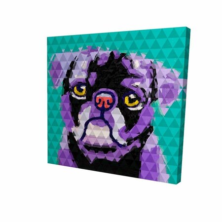 FONDO 16 x 16 in. Geometric Pug-Print on Canvas FO2790309